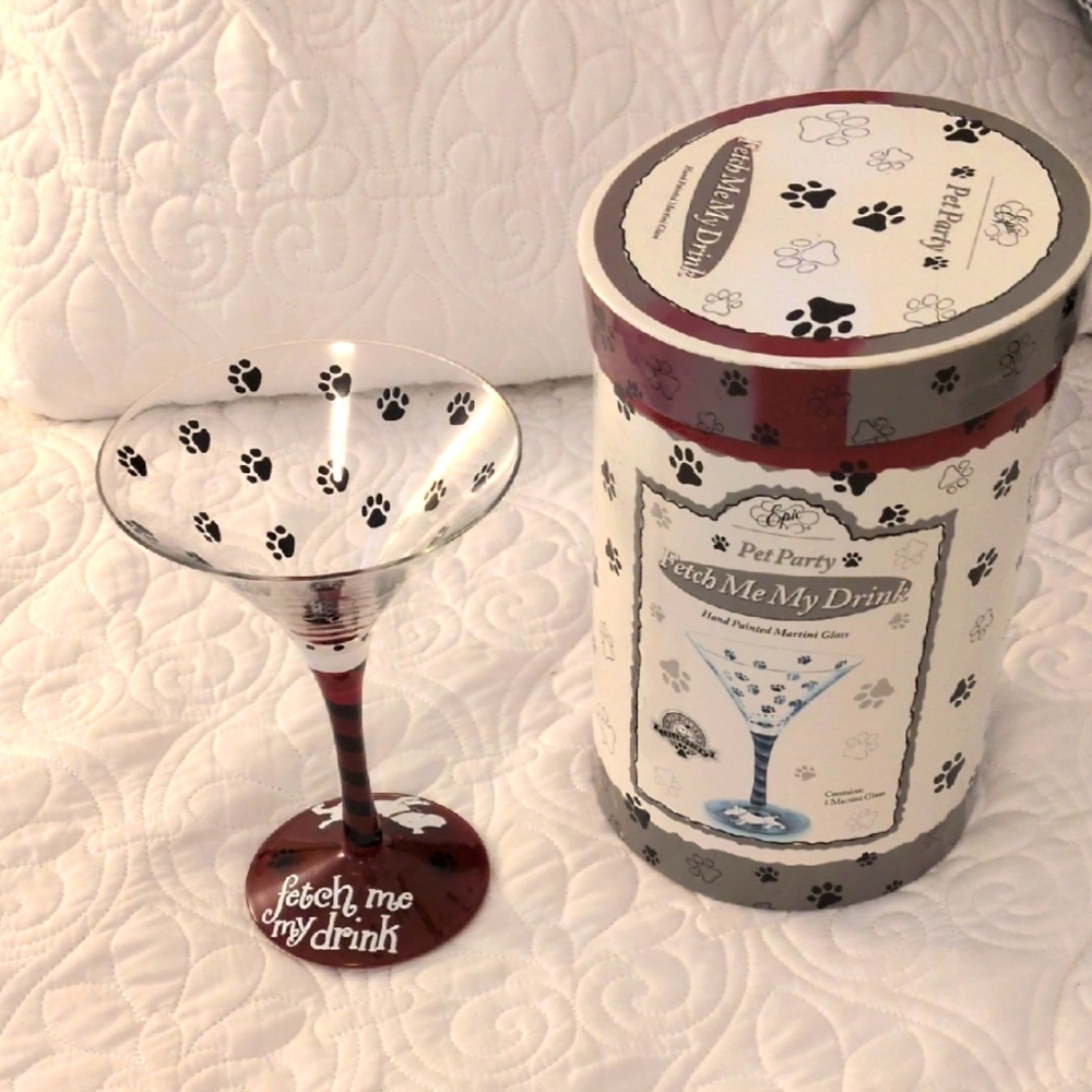 Pet Party Fetch Me My Drink Martini Glass